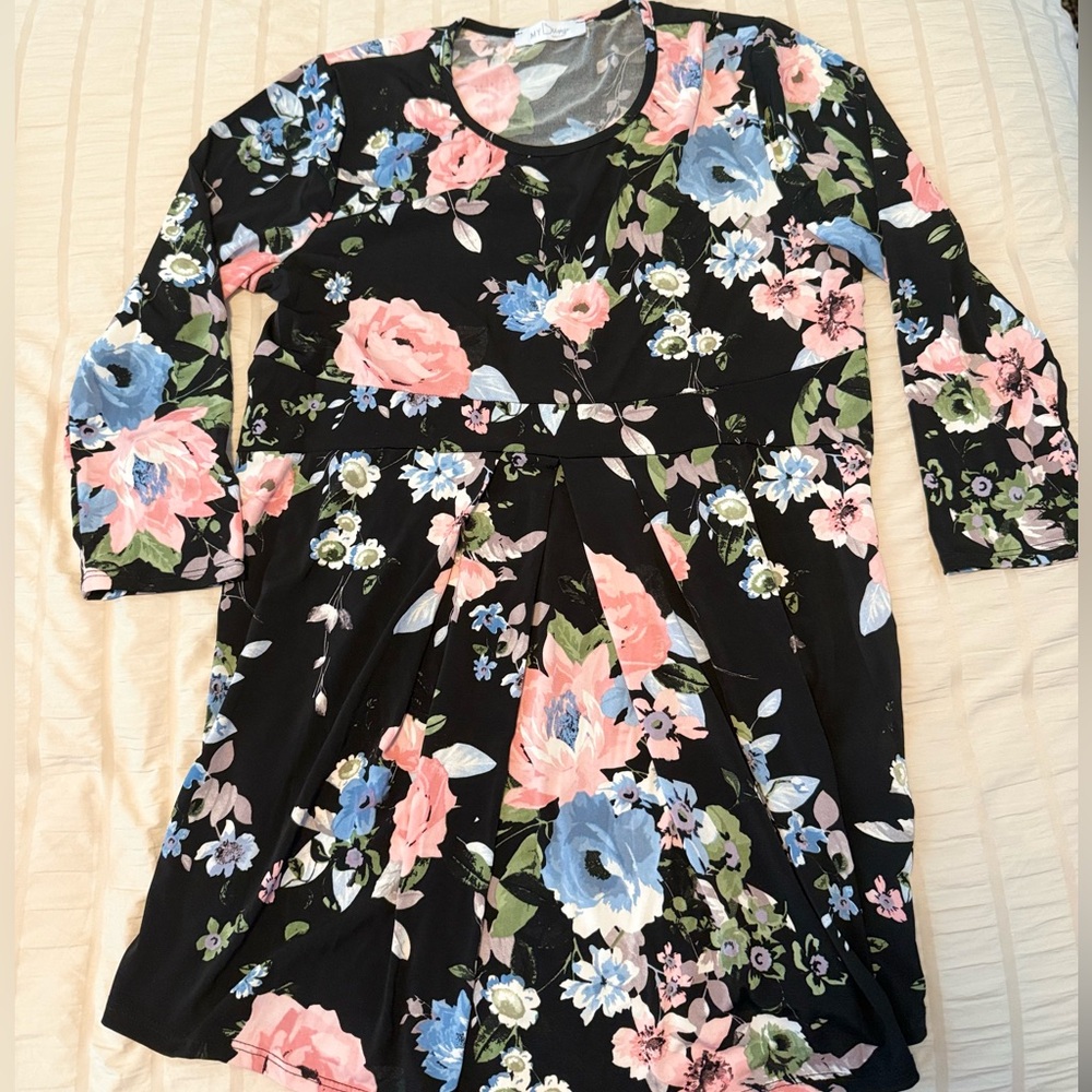 Floral Long sleeve maternity shirt
